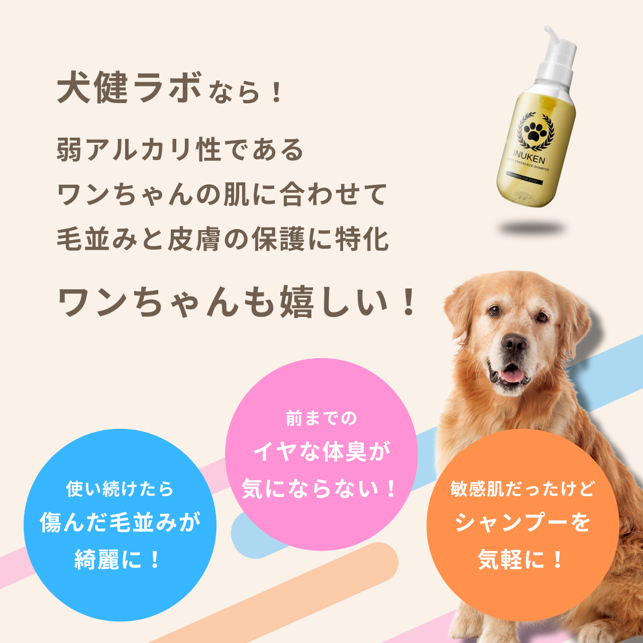HAPPY FRAGRANCE SHAMPOO 犬用シャンプー <毛並補修・保護> 300ml