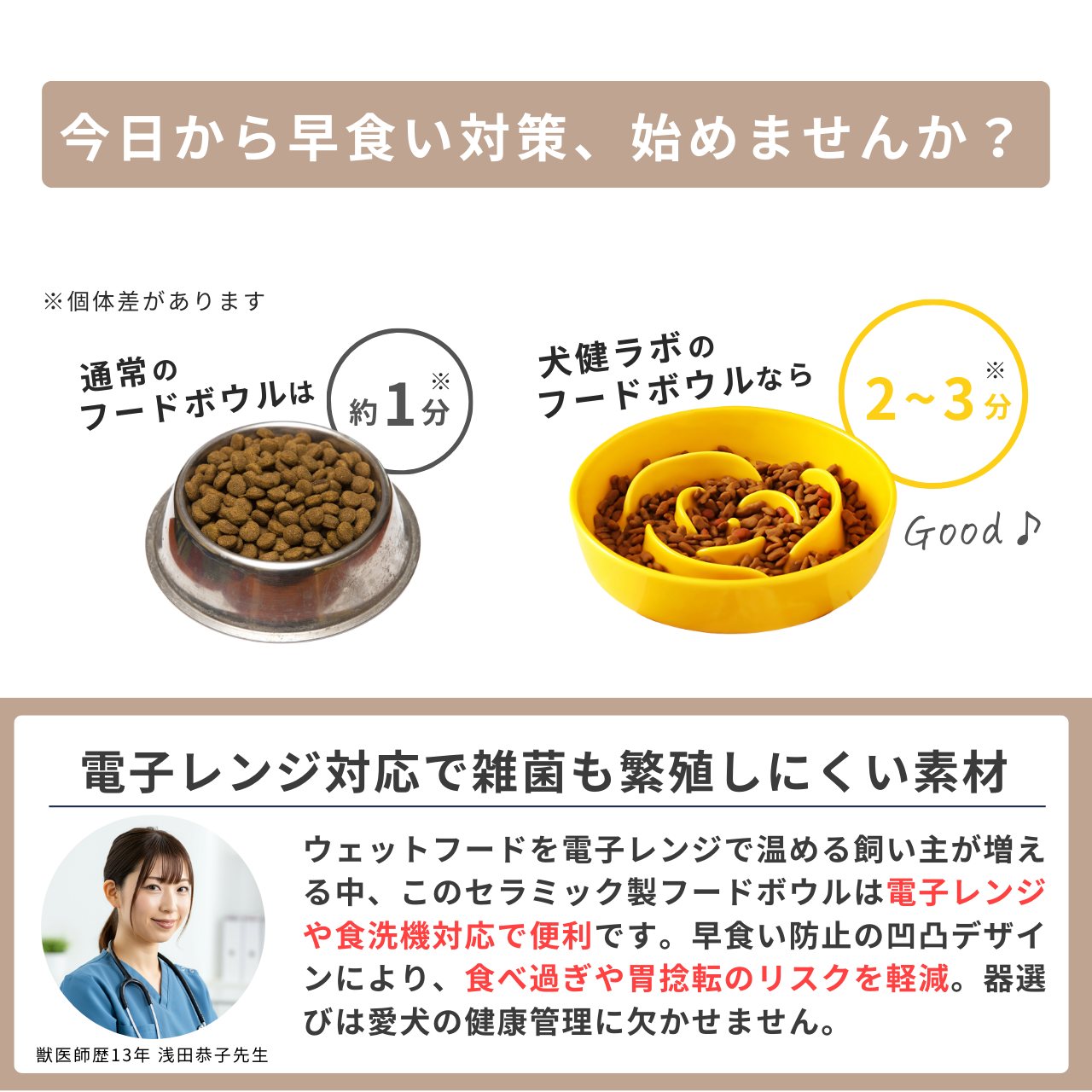 Dr.早食い防止 犬用フードボウル