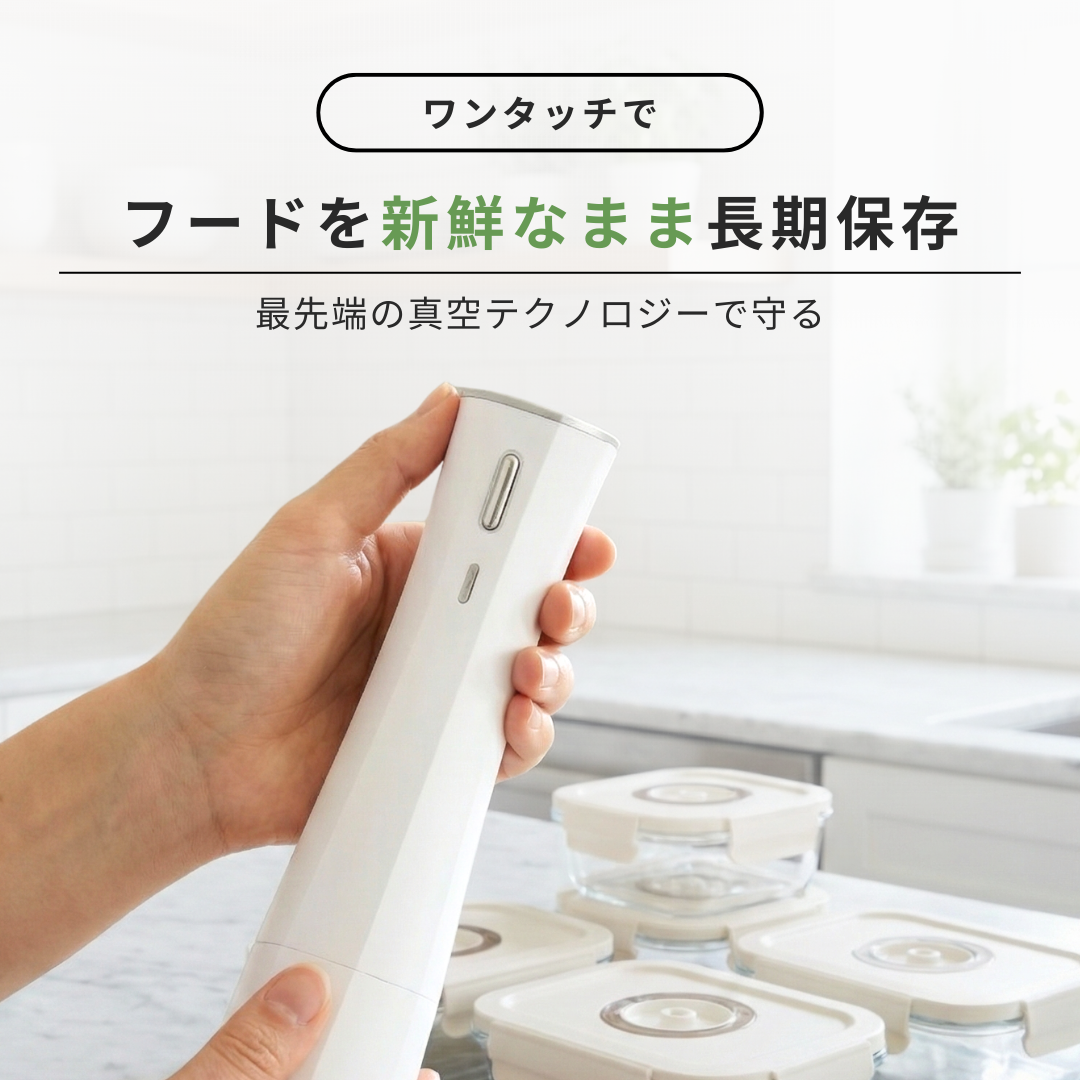 【3月上旬予約開始予定】RePOD 真空保存機 + 容器4点セット