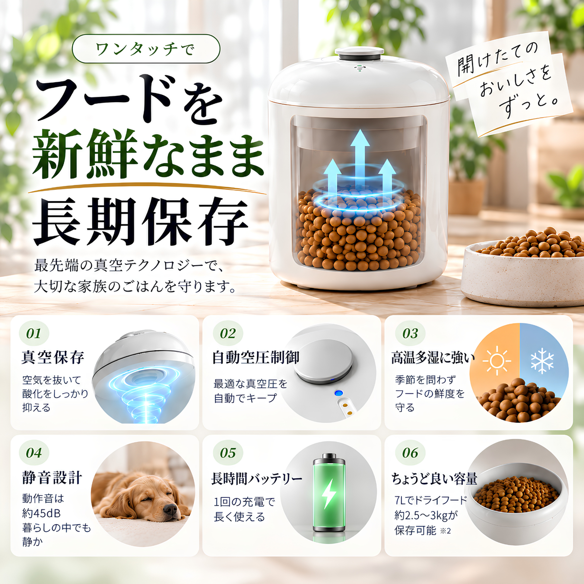 【10月末お届け予定】ReDOME Lite 全自動真空保存用機 7L