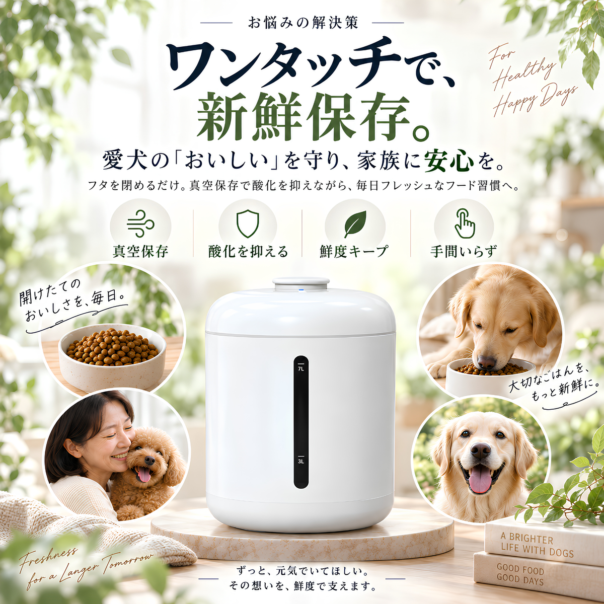 【10月末お届け予定】ReDOME Lite 全自動真空保存用機 7L